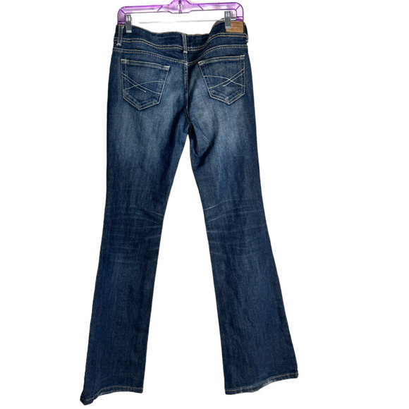 Womens Aeropostale Hailey Flare Leg Jeans Style Dark Denim Rince Jeans 7 Long - Picture 2 of 4